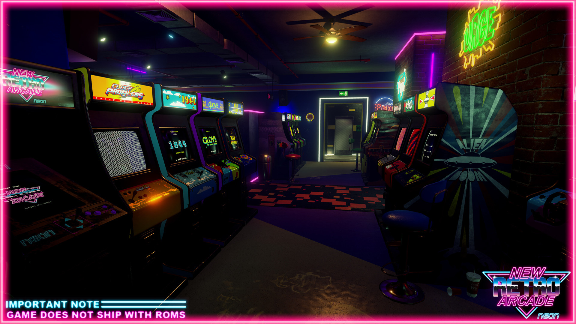 new retro arcade neon