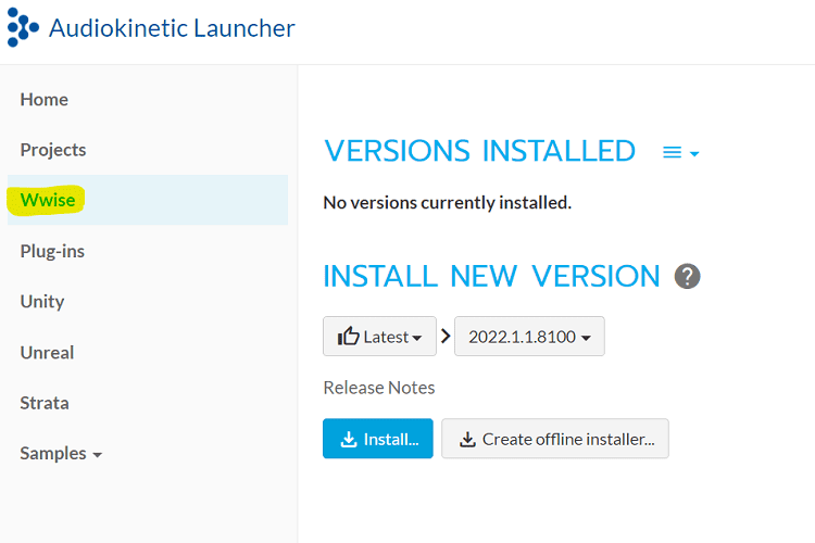 launching installation